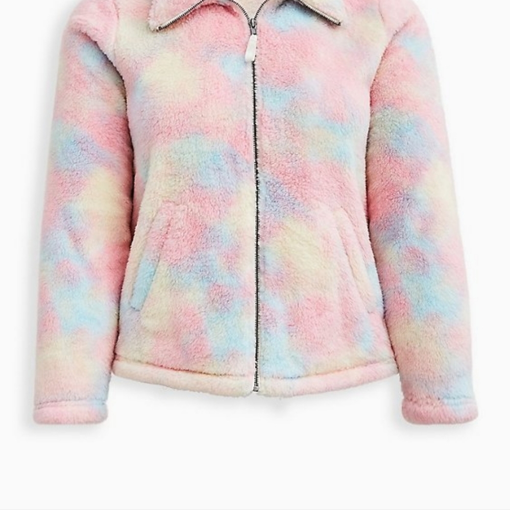 Torrid Tie Dye Sherpa Jacket